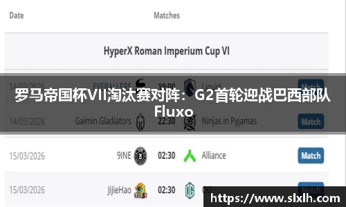 罗马帝国杯VII淘汰赛对阵：G2首轮迎战巴西部队Fluxo